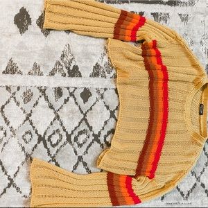 Vintage Crop Top Bell Sweater Top